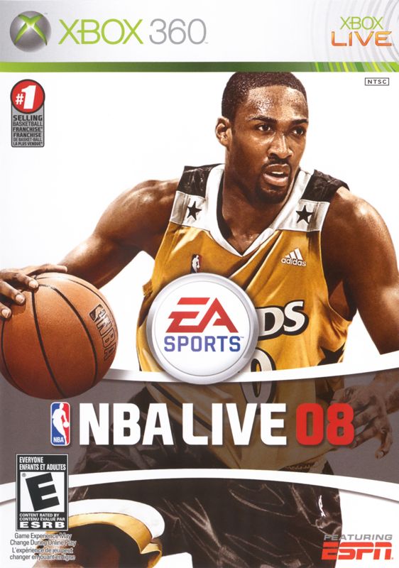 NBA Live 08 box art for Xbox 360
